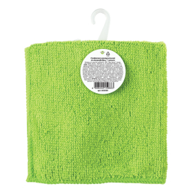 Салфетка из МИКРОФИБРЫ универсальная 25х25 см, зеленая, 180 г/м2, ЛЮБАША ЭКОНОМ, 603950