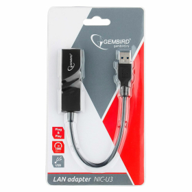 Сетевой адаптер Ethernet GEMBIRD USB 3.0 – Gigabit Ethernet adapter, RTL8153, NIC-U3