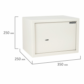 Сейф мебельный DASWERK SC-250KL (250х350х250 мм), ключевой замок, бежевый, 291344