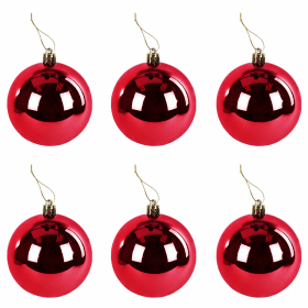 Шары ёлочные 24 шт., 5 см, "Eden Colors", пластик, цвет: красный/жемчужный, ЗОЛОТАЯ СКАЗКА, 591978