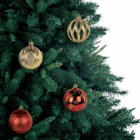 Шары ёлочные НАБОР 24 шт., 6 см, "Red&Gold", пластик, красные/золото, туба, ЗОЛОТАЯ СКАЗКА, 592169