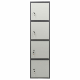 Шкаф металлический для документов AIKO "SL-185/4" ГРАФИТ, 1800х460х340 мм, 37 кг, S10799182502