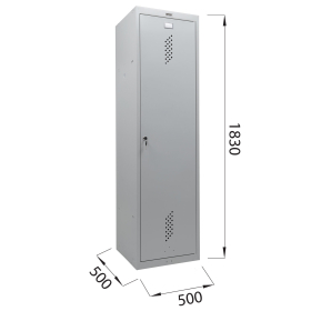 Шкаф металлический для одежды BRABIX "LK 11-50", УСИЛЕННЫЙ, 2 отделения, 1830х500х500 мм, 22 кг, 291132, S230BR404102