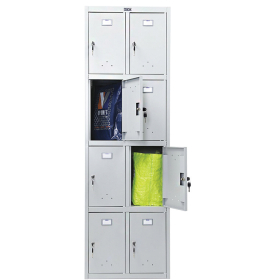 Шкаф металлический для сумок ПРАКТИК "ML/LS 24-60" восьмисекционный, 1830х600х500 мм, 33 кг, разборный, LS-24