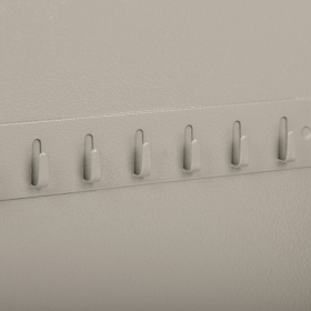 Шкафчик (Ключница) на 90 ключей BRAUBERG, 300х240х80 мм, с замком, +90 брелоков, серый, 290339