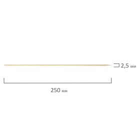 Шпажки-шампуры для шашлыка бамбуковые 25 см, 100 штук, КП, 107949