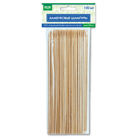 Шпажки-шампуры для шашлыка бамбуковые 300 мм, 100 штук, WELDAY, 607571, 67