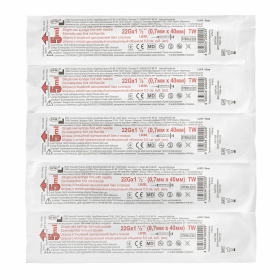 Шприц 3-х компонентный SFM, 5 мл, КОМПЛЕКТ 100 шт., в коробке, игла 0,7х40 мм - 22G, 534202