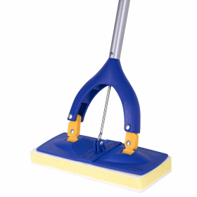 Швабра самоотжимная, механизм "Бабочка", насадка спонж/микрофибра 26 см, телескопический черенок 115 см, LAIMA, 601468