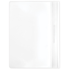 Скоросшиватель пластиковый BRAUBERG, А4, 130/180 мкм, белый, 228676