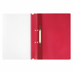 Скоросшиватель пластиковый с перфорацией STAFF, А4, 100/120 мкм, красный, 271718