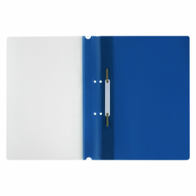 Скоросшиватель пластиковый с перфорацией STAFF, А4, 100/120 мкм, синий, 271719