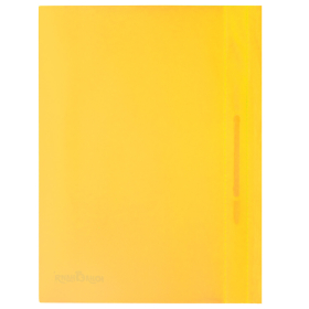 Скоросшиватель пластиковый ЮНЛАНДИЯ, А4, 130/180 мкм, желтый 228677