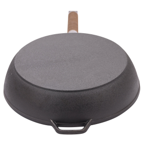 Сковорода сотейник чугунная 28 см со съемной ручкой (подходит для индукции), ГАРДАРИКА, 0328