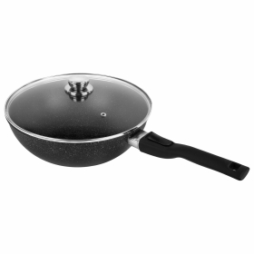 Сковорода ВОК 28 см с крышкой, пятислойное антипригарное покрытие, съёмная ручка, ГАРДАРИКА "Орион", 0728-04-01-10