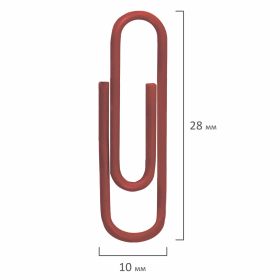 Скрепки BRAUBERG, 28 мм, цветные, 100 шт., в пластиковой коробке, 221111