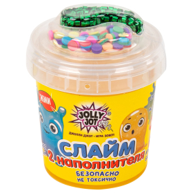 Слайм (лизун) с наполнителями МИКС, 140 г, ассорти 6 видов, JOLLY JOT (ДЖОЛИ ДЖОТ), 665950
