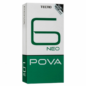 Смартфон TECNO POVA 6 NEO, 2 SIM, 6,8", 4G, 60/8 Мп, 8/128 ГБ, черный, пластик, TCN-LI6.8.128.SPB