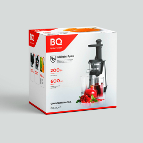 Соковыжималка BQ (БИ-КЬЮ) J2003, 200 Вт, стакан 0,6 л, емкость жмыха 0,6 л, металл, серый, 86197688