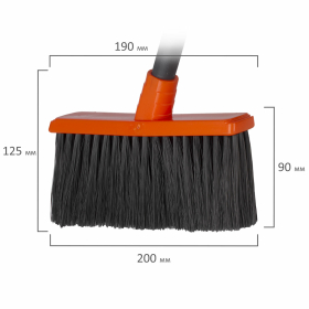 Совок для мусора + щетка, рукоятки 80 см, пластик, "ЛЕНИВКА", IDEA, М5177, М 5177