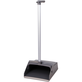 Совок для мусора + щетка, рукоятки 80 см, "БОЛЬШОЙ", для улицы, цеха, офиса, серый, LAIMA PROFESSIONAL, 606663