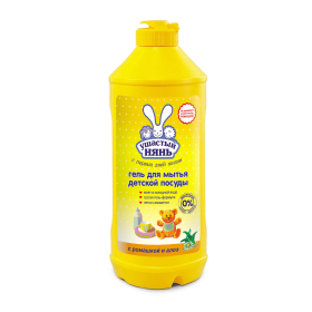 Средство для мытья посуды 500 мл, УШАСТЫЙ НЯНЬ "Ромашка и алоэ", гель, 60583