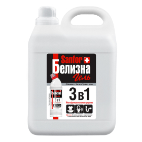 Средство для отбеливания и чистки тканей 5 л, SANFOR "Белизна 3 в 1", гель, 22054