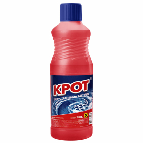 Средство для прочистки канализационных труб 500 мл КРОТ, 4000018