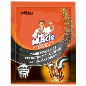 Средство для прочистки канализационных труб в гранулах 70 г, МИСТЕР МУСКУЛ, 359548