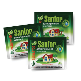 Средство для выгребных ям и септиков 40 г, SANFOR, 8384