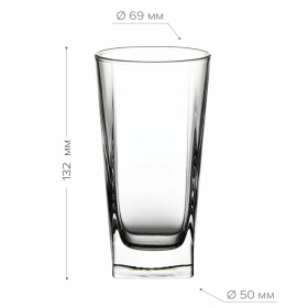 Стакан высокий, 290 мл, КОМПЛЕКТ 6 штук, стекло, PASABAHCE "БАЛТИК", фирменная подарочная упаковка, 41300