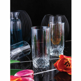 Стакан высокий, объем 290 мл, КОМПЛЕКТ 6 штук, стекло, PASABAHCE "ВАЛЬС", фирменная подарочная упаковка, 42942