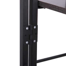 Стеллаж BRABIX "Smart SH-007", 605х295х1193 мм, ЛОФТ, трапеция, складной, металл/ЛДСП ясень, каркас черный, 641873