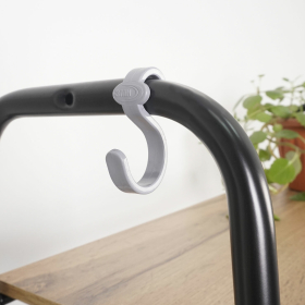 Стеллаж на металлокаркасе "Скандинавия-24", 650х385х1470 мм, 4 полки ЛДСП, черный/дуб, CТCП24 Ч