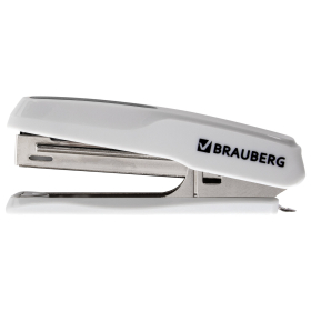 Степлер №10 BRAUBERG "Extra", до 20 листов, антистеплер, серый, 229083