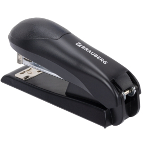 Степлер №24/6, №26/6 BRAUBERG "UNIVERSAL", до 30 листов, на 100 скоб, черный, 272716