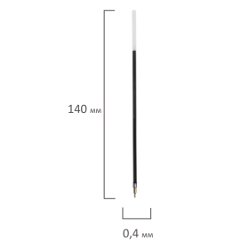 Стержень шариковый масляный BRAUBERG "i-Rite GT" 140 мм, СИНИЙ, игольчатый узел 0,4 мм, линия письма 0,21 мм, 170377
