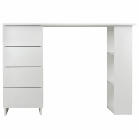 Стол письменный/компьютерный BRABIX "Scandi CD-016", 1100х500х750 мм, 4 ящика, белый, 641891, ЦБ013707-1