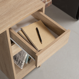 Стол письменный/компьютерный BRABIX "Scandi CD-017", 900х450х750 мм, 2 ящика, дуб сонома, 641895, ЦБ013706-2