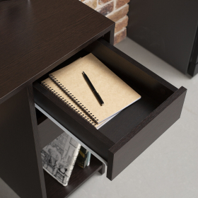 Стол письменный/компьютерный BRABIX "Scandi CD-017", 900х450х750 мм, 2 ящика, венге, 641896, ЦБ013706-3