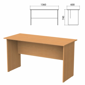 Стол письменный "Бюджет", 1360х600х740 мм, груша ароза, 402661-336