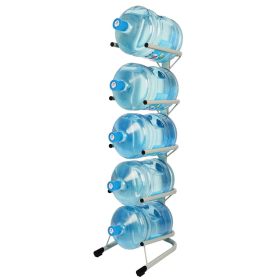 Стойка стеллаж для хранения воды на 5 бутылей по 19 литров, СВ-5, металл, 98840