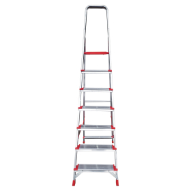 Стремянка алюминиевая 7 ШИРОКИХ СТУПЕНЕЙ 13 см, площадка 1,5 м, нагрузка 225 кг, вес 8 кг, НОВАЯ ВЫСОТА, 3117107, 5110107/3117107