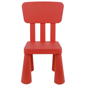 Стул детский со спинкой МАМОНТ красный, от 2 до 7 лет, безвредный пластик, 01.002.01.05.1