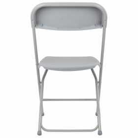Стул складной BRABIX "Golf CF-002", серый каркас, пластик серый, 531564