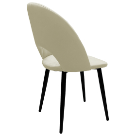 Стулья КОМПЛЕКТ 2 шт., "Luna CF-070", велюр бежевый, каркас металлический, усиленный, черный, BRABIX, 532771