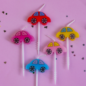 Свечи фигурные для торта на шпажках "Машинки", 5 шт., 2х3 см, ЗОЛОТАЯ СКАЗКА, 591464