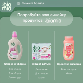 Таблетки для посудомоечной машины BioMio TABS с маслами бергамота и юдзу, 50 шт