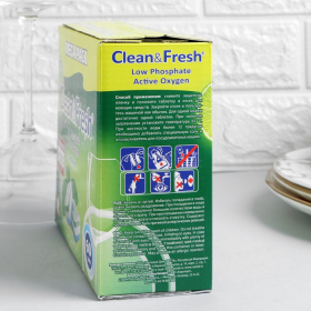 Таблетки для посудомоечных машин Clean & Fresh All in 1, + очиститель, 60 шт