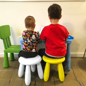 Табурет детский МАМОНТ желтый, от 2 до 7 лет, безвредный пластик, 01.022.01.07.1